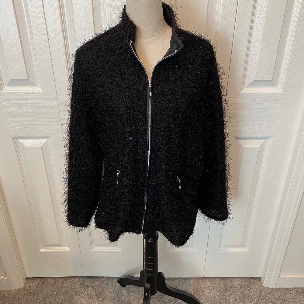 Jamie Saddock size L fuzzy jacket